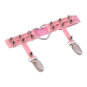 🎀JMMHSS 2 Pieces Adjustable Elastic Leather Leg Harness Belt